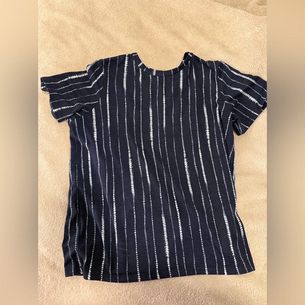 Navy Striped Knit Shirt